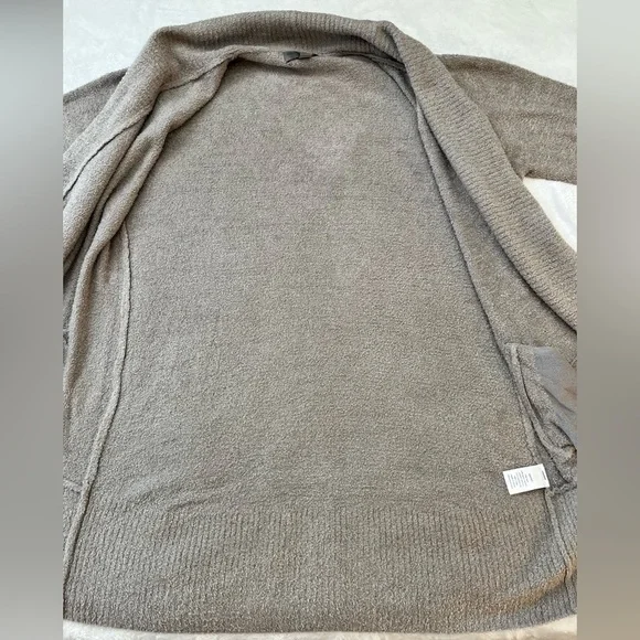 Barefoot Dreams CozyChic Lite Women’s Circle Cardi Sweater Dove Gray Size L - Picture 11 of 16
